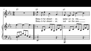 [H] Beautiful Dreamer (S.C.Foster) in Eb / Piano accompaniment