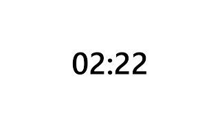 Timer for 2 minutes and 22 seconds