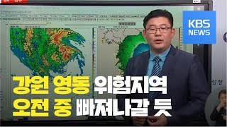 이 시각 기상청…태풍 위험지역은? / KBS뉴스(News)