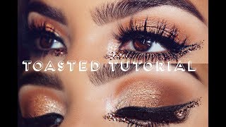 Neutral Smokey Eye with Glitter || Tarte Tartelette Toasted Palette