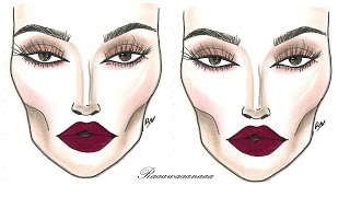 How To - Dramatic Face Chart Makeup Tutorial