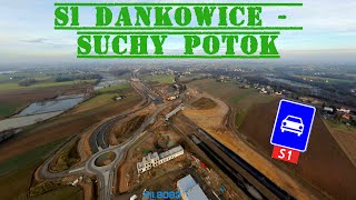 S1 Kosztowy - Bielsko-Biała, odcinek III Dankowice - Bielsko-Biała - GRUDZIEŃ 2023 [DRON][4K]