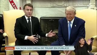 Macron interrompe Trump e defende a Europa na guerra da Ucrânia