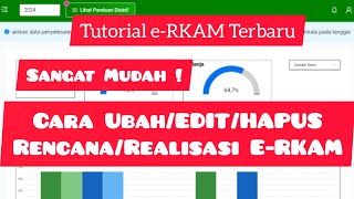 Cara Ubah, Revisi, Edit dan Hapus Rencana dan Realisasi di eRKAM setalah disetujui Kepala #erkamv2