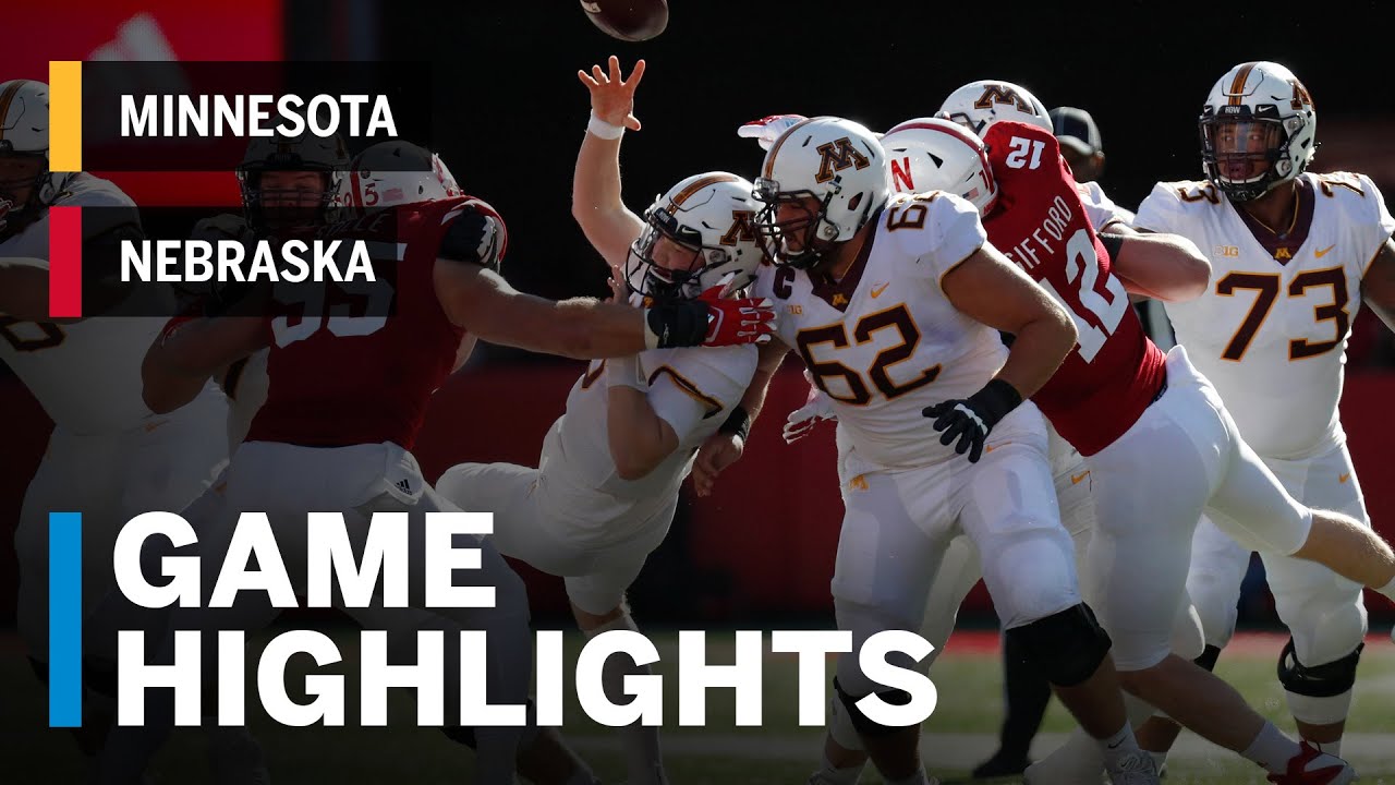 Highlights: Minnesota Golden Gophers Vs. Nebraska Cornhuskers | Big Ten ...