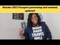 Passport processing times | US Passport | Passport update October 2023