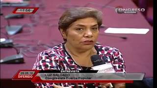 Congresista Luz Salgado informó citación a Canciller por viaje de primera dama [09/05/15]