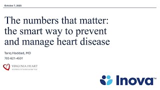 Inova Ask the Expert: the numbers that matter – the smart way to prevent and manage heart disease