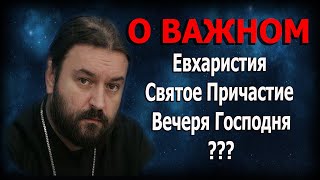 В чем смысл и важность Таинства Евхаристии? Протоиерей  Андрей Ткачёв