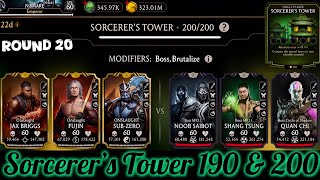 Sorcerer’s Tower Boss Battle 200 \u0026 190 Fight + A Diamond Character Reward MK Mobile 2025