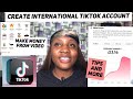 How to create your international tiktok account |make money with it and withdraw successfully, tips