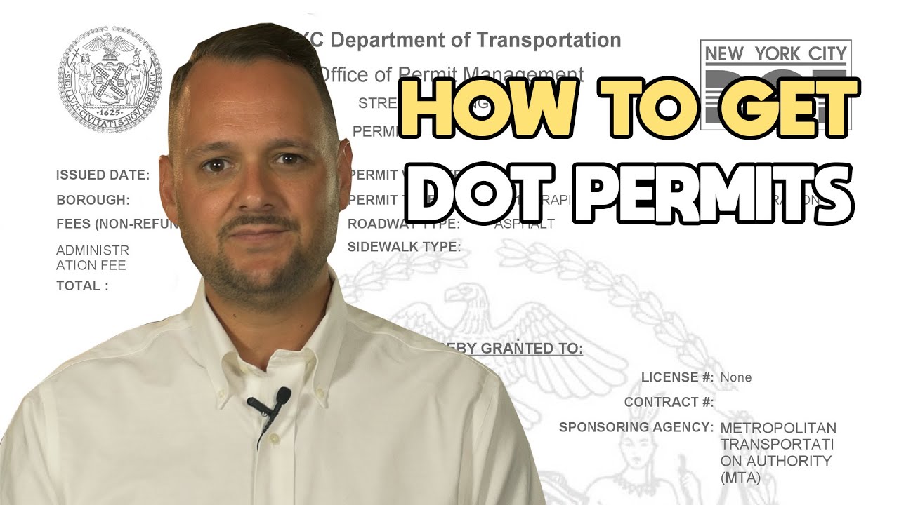 How To Get NYC DOT Permits - YouTube