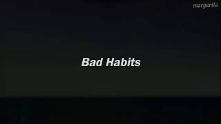 Bad Habits Ed sheeran (letra español)