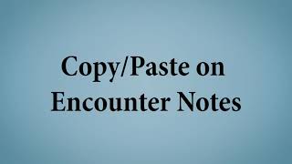 Copy & Paste in Intergy EHR