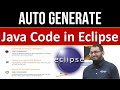 How to Auto Generate Java Class Code in Eclipse | Automate Java coding in Eclipse by Professor Saad