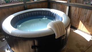 Inflatable hot tub setup and review Intex pure spa plus 4