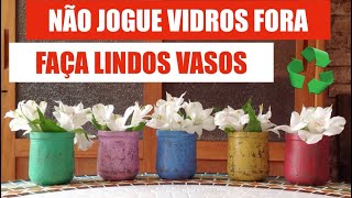 CHALK PAINT em vidros + Pátina Provençal = VASOS LINDOS