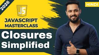 JavaScript Tutorial in Hindi #41 Closure in JavaScript Explained with Counter App Example