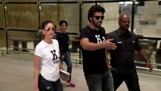 Kareena Kapoor and Arjun Kapoor spotted together at Mumbai Airport.