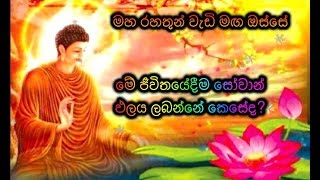 මේ ජීවිතයේදීම සෝවාන් ඵලය ලබන්නේ කෙසේද Maha Rahathun Wadi Maga Osse