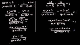 Algebraic Fractions