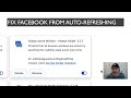 how to stop facebook from auto refreshing in chrome