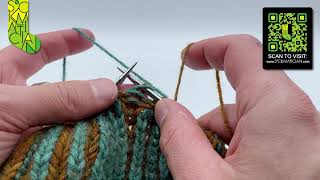 Blip-Free Right-Leaning Single Decrease with Set-Up in Inverted DKBrioche — A Sockmatician Tutorial