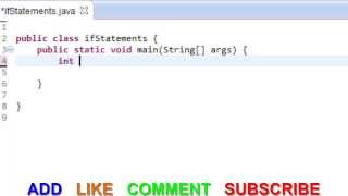 Java Interactive Lessons For Beginners 5- If Statements Part 1