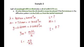 Single slit diffraction-sample problem 2