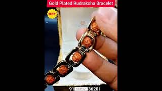 Gold Plated Rudraksha Bracelet #mahadevys #hindumantra #mahadevstatus #jewellery #gold #shortsvideo