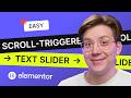 Create an Awesome Scroll-Triggered Slider in Elementor – Easy Beginner Tutorial (No Extra Plugins)