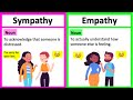 SYMPATHY vs EMPATHY 🤔. | What's the difference? | Learn with examples