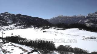 Winding roads of Arunachal and snow covered PT Tso Lake