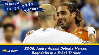 US Open On This Day: Andre Agassi Defeats Marcos Baghdatis in a 5-set Thriller
