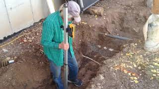 Cabin Build #10 Yanmar YB451 Digging a Trench to Septic Tank