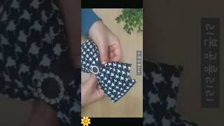 329 패브릭 2단 리본핀만들기 리본 중심 큐빅버클 달기 Fabric Ribbon bow DIY 리본공예 Ribbon Hairpin Tutorial #shorts