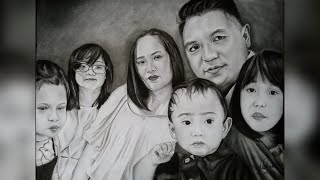 Graphite and Charcoal Family Portrait       TimelapseVideo