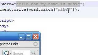 Javascript Tutorial - 20 - match