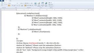 JQUERY EFFECTS CLEARQUEUE METHOD DEMO