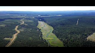 Stunning 400 acre property with lush productive valley meadow and meandering creek - Quesnel, BC