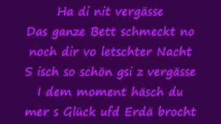 Baschi   Ha di nit vergässe   Lyrics