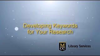 Developing Keywords for Your Research
