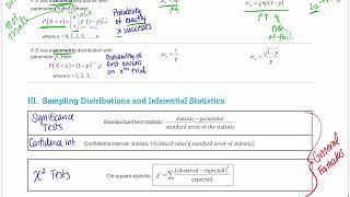Know the AP Stats Formula Sheet