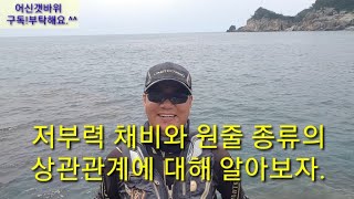 어신의 벵에돔 낚시 저부력 채비의 원줄선택