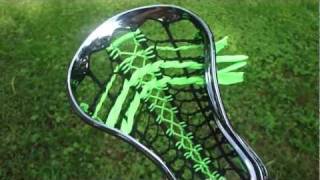 Custom Strung STX chrome super power lacrosse head