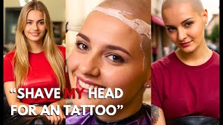 Woman Gets Headshave For Tattoo - Haircut Stories