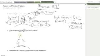 Rocket & Friction Problems