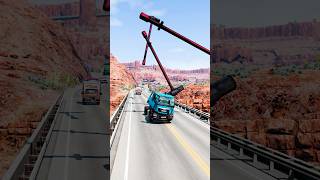 Trucks vs giant rotating hammer #beamngdrive