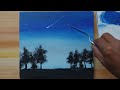 easy example of painting night scenery acrylic painting