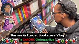 CHAOTIC Christmas Eve bookstore vlog | Barnes \u0026 Noble + Target #bookshopping #bookshop #bookhaul